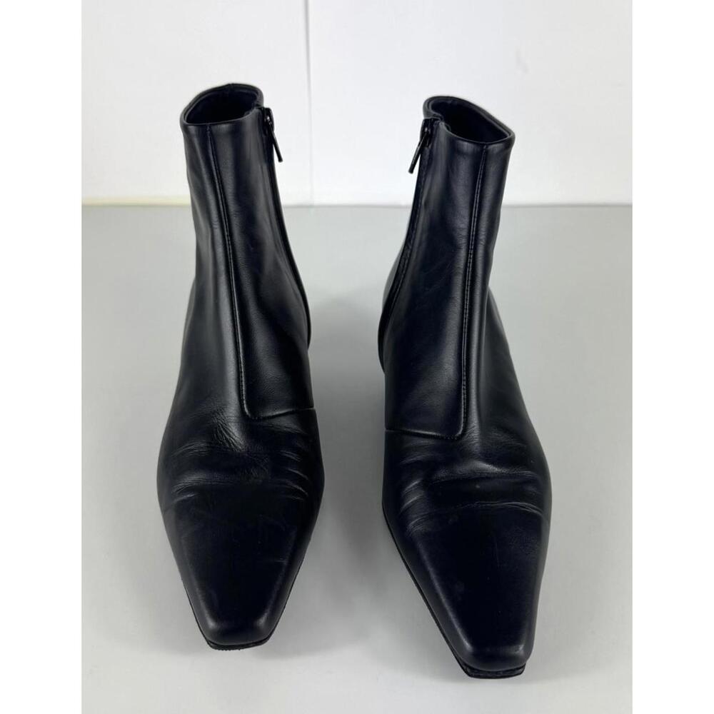 TOTEME Women's The Slim Black Leather Ankle Boot EU 37 US 7 - Picture 2 of 8